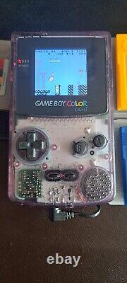 Nintendo Game Boy Color TFT lcd Screen, Battery Pack And Games