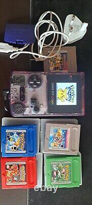 Nintendo Game Boy Color TFT lcd Screen, Battery Pack And Games