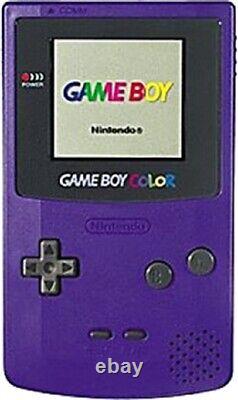Nintendo Game Boy Color Video Game Gameboy Console Grape + GAMES + More BUNDLE