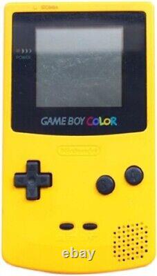Nintendo Game Boy Color Video Game Gameboy Console Yellow + GAMES + More BUNDLE