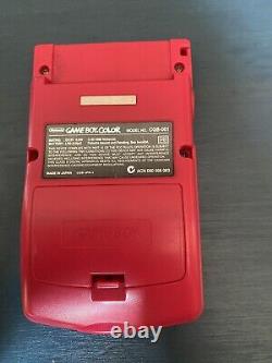 Nintendo Game Boy Colour Berry Red Good Condition GBC Console Color