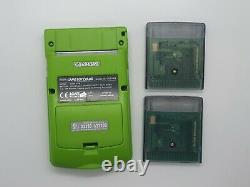 Nintendo Game Boy Colour Lime KiwiGreen Fully Working GBC with 2 games