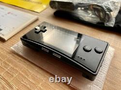 Nintendo Game Boy Micro Black Console with Famicom Mini Series No. 1 No. 5 & Pouch