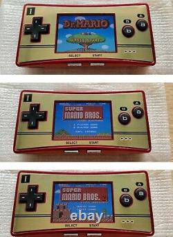 Nintendo Game Boy Micro Famicom Console with Happy! Mario 20th Games & Hori Pouch