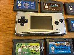 Nintendo Game Boy Micro Silver Console Japanese Version Plus Big Games Bundle