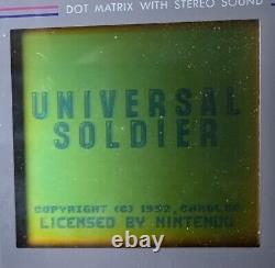 Nintendo Game Boy Universal Soldier PAL Box, Manual, Cart