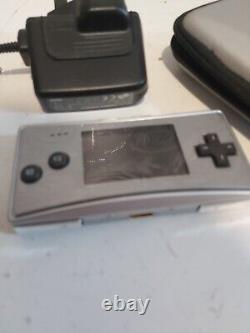 Nintendo Game Boy micro Silver Handheld System With Charger