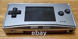 Nintendo Game Boy micro Silver Handheld System With USB Charger And Stand