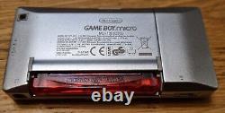 Nintendo Game Boy micro Silver Handheld System With USB Charger And Stand