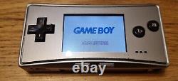 Nintendo Game Boy micro Silver Handheld System With USB Charger And Stand