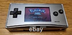 Nintendo Game Boy micro Silver Handheld System With USB Charger And Stand