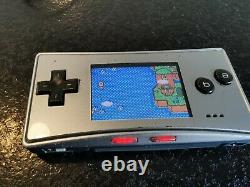 Nintendo Game Boy micro Silver Handheld System with Super Mario World Advance 2