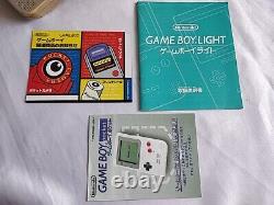 Nintendo Game boy Light Gold color console MGB-101, Manual, Boxed, game set-e0316