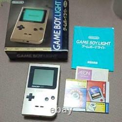 Nintendo Game boy Light Gold color console MGB-101, Manual, Boxed set-c0610