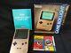 Nintendo Game Boy Light Gold Color Console Mgb-101, Manual, And Box Set-f0903