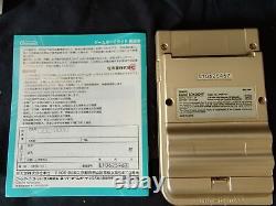 Nintendo Game boy Light Gold color console MGB-101, Manual, and box set-g0605