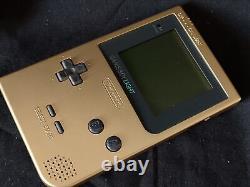 Nintendo Game boy Light Gold color console MGB-101, Manual, and box set-g0605