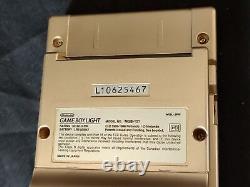 Nintendo Game boy Light Gold color console MGB-101, Manual, and box set-g0605