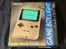 Nintendo Game boy Light Gold color console MGB-101, Manual, and box set-g0605