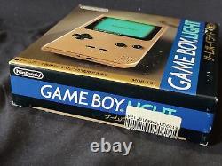 Nintendo Game boy Light Gold color console MGB-101, Manual, and box set-g0605