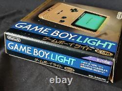 Nintendo Game boy Light Gold color console MGB-101, Manual, and box set-g0605