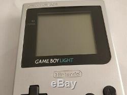 Nintendo Game boy Light Silver color console MGB-101, Manual, Boxed set-b1115