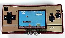 Nintendo Game boy Micro Famicom Console 20th Color Anniversary Gold/Red TESTED