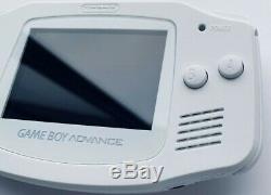 Nintendo GameBoy Advance White IPS V2 Funnyplaying With Brightness Control GBA