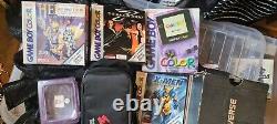 Nintendo GameBoy Color Atomic Clear Purple BOXED With Games, Accessories & Case