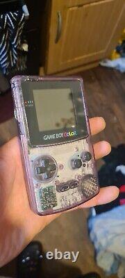 Nintendo GameBoy Color Atomic Clear Purple BOXED With Games, Accessories & Case