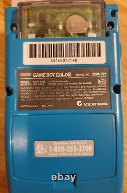 Nintendo GameBoy Color Bundle Teal and Purple with 10 games and storage cases