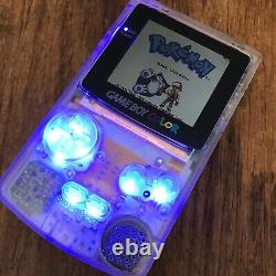 Nintendo GameBoy Color Colour Game Boy Clear BACKLIT Gaming Console IPS OSD LED