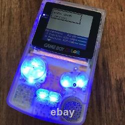 Nintendo GameBoy Color Colour Game Boy Clear BACKLIT Gaming Console IPS OSD LED