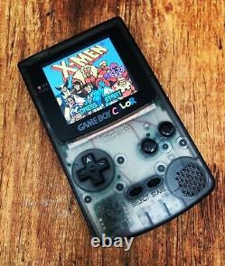 Nintendo GameBoy Color Colour Game Boy Clear Black BACKLIT Gaming Q5 OSD IPS