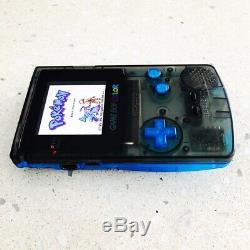 Nintendo GameBoy Color Colour Game Boy Clear Black Blue BACKLIT Gaming Console