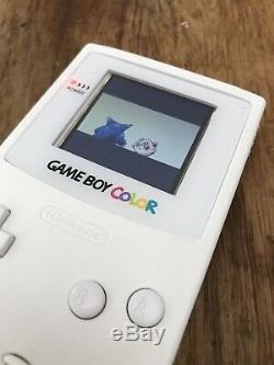 Nintendo GameBoy Color Colour Game Boy Handheld White BACKLIT Gaming Console