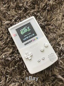 Nintendo GameBoy Color Colour Game Boy Handheld White BACKLIT TF Gaming Console