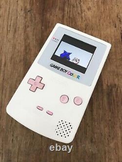 Nintendo GameBoy Color Colour Game Boy Handheld White Pink BACKLIT Console