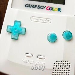 Nintendo GameBoy Color Colour Game Boy Handheld White Teal BACKLIT IPS Console