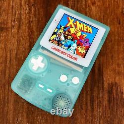 Nintendo GameBoy Color Colour Game Boy Light Blue BACKLIT Gaming Q5 OSD IPS