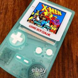 Nintendo GameBoy Color Colour Game Boy Light Blue BACKLIT Gaming Q5 OSD IPS
