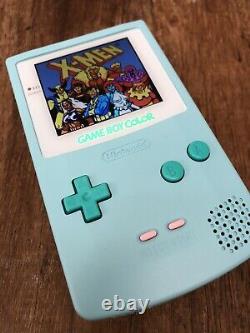 Nintendo GameBoy Color Colour Game Boy Teal Blue BACKLIT Gaming Q5 OSD IPS