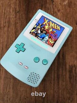 Nintendo GameBoy Color Colour Game Boy Teal Blue BACKLIT Gaming Q5 OSD IPS