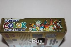 Nintendo GameBoy Color POKEMON CENTER GOLD/SILVER LIMITED EDITION -BOX & MANUALS