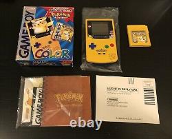 Nintendo GameBoy Color Pikachu Edition Pokemon Yellow 100% Complete In Box