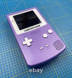 Nintendo GameBoy Color Purple with White Buttons Q5 OSD XL Laminate IPS Display