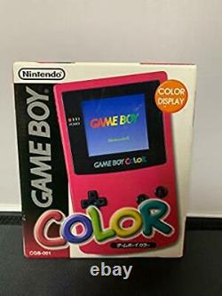 Nintendo GameBoy Color console Rose pink Red Berry Boxed with Instructions USED