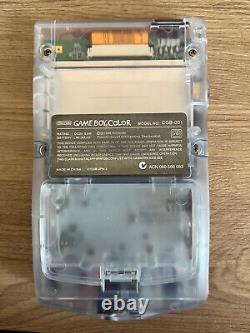 Nintendo GameBoy Colour Clear White Buttons Q5 OSD XL IPS Display