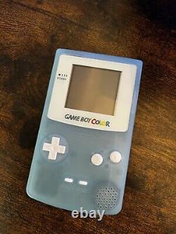 Nintendo GameBoy Colour Color LCD Colour Screen, Blue And White Custom Casing