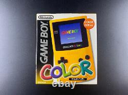Nintendo GameBoy Game Boy Color Console Yellow Region Free GBC withBox Manual FC